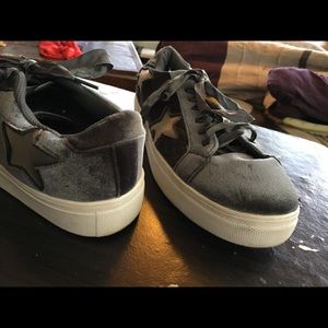 Gray   Suede  tennis shoes